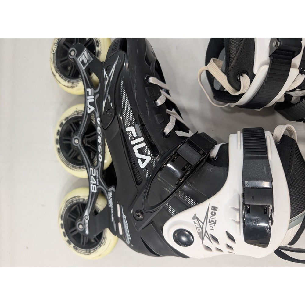 Excellent Condition Fila Houdini Pro 110mm 248 3x110 White Black Inline Skate View 6